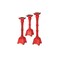 Contemporary Home Living Set of 3 Red Christmas Candle Stands 20"